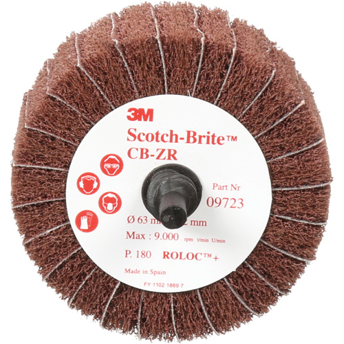 Disque combin&eacute; Scotch-Brite, 2-1/2" dia., Grain 180, Oxyde d'aluminium R.M.G. Prévention