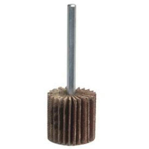 Super Finish Mini Flap Wheel, Aluminum Oxide, 80 Grit, 1-3/4" x 1/2" x 1/4" R.M.G. Prévention