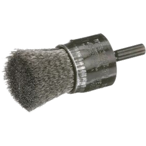 Brosse mont&eacute;e &agrave; fils ondul&eacute;s, 1", Fils 0,006" R.M.G. Prévention