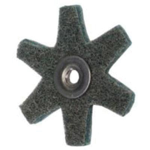 Disque abrasif en forme d'&eacute;toile pour pr&eacute;paration de surface Abrasotex , 2" dia., Grain Tr&egrave;s fin, Oxyde d'aluminium R.M.G. Prévention