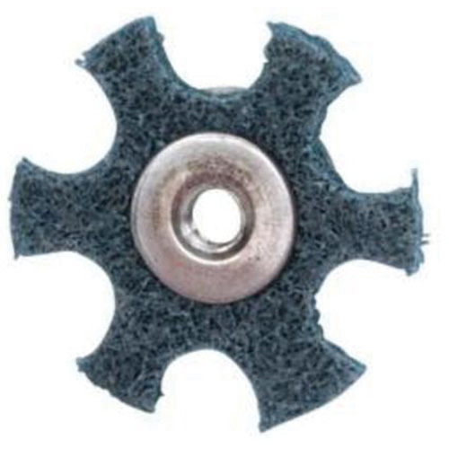 Disque abrasif en forme d'&eacute;toile pour pr&eacute;paration de surface Abrasotex , 3" dia., Grain Tr&egrave;s fin, Oxyde d'aluminium R.M.G. Prévention