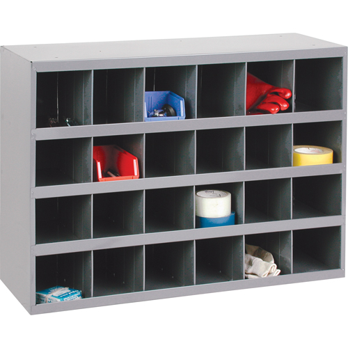 Steel Storage Bin Cabinet, 33-3/4" W x 12" D x 23-7/8" H, Grey R.M.G. Prévention