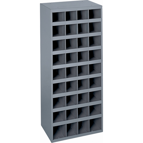 Steel Storage Bin Cabinet, 17-7/8" W x 12" D x 42" H, Grey R.M.G. Prévention
