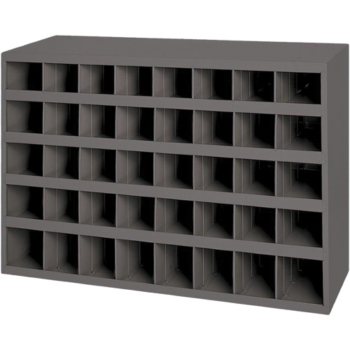 Steel Storage Bin Cabinet, 33-3/4" W x 8-1/2" D x 22-1/4" H, Grey R.M.G. Prévention
