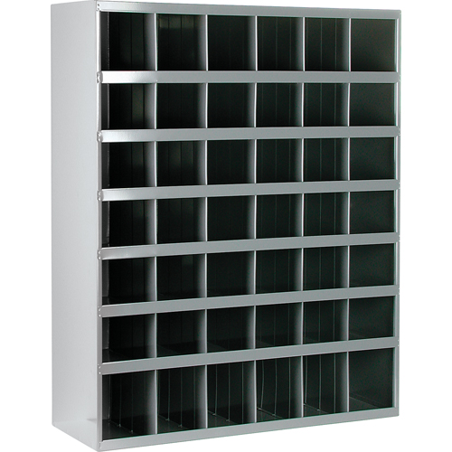Steel Storage Bin Cabinet, 33-3/4" W x 12" D x 42" H, Grey R.M.G. Prévention