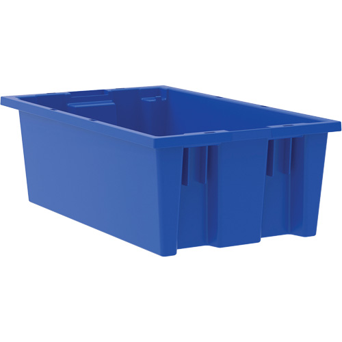 Nesting and Stacking Tote, 6" x 11" x 18", Blue R.M.G. Prévention