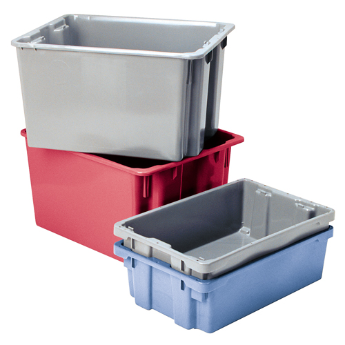 Contenants Stack-N-Nest Polylewton, 12,1" x 19,4" x 12,9", Rouge R.M.G. Prévention