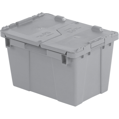 Flipak&reg; Polyethylene Plastic (PE) Distribution Containers, 15.2" x 10.9" x 9.7", Grey R.M.G. Prévention