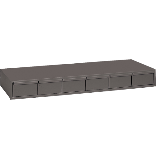 Industrial Drawer Cabinets, 6 Drawers, 33-3/4" W x 11-5/8" D x 4" H, Grey R.M.G. Prévention