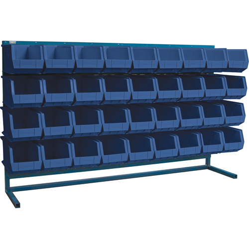 Louvered Rack with Bins, 36 Bins, 72" W x 15" D x 40" H R.M.G. Prévention