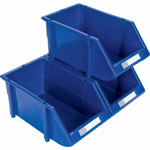 Bac empilable & &agrave; suspendre, 4-13/16" la, 3-3/16" h x 7-1/8" p, Bleu R.M.G. Prévention