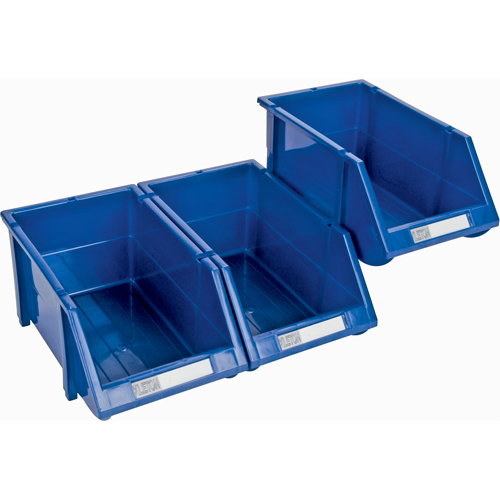 Bac empilable & &agrave; suspendre, 4-13/16" la, 3-3/16" h x 7-1/8" p, Bleu R.M.G. Prévention