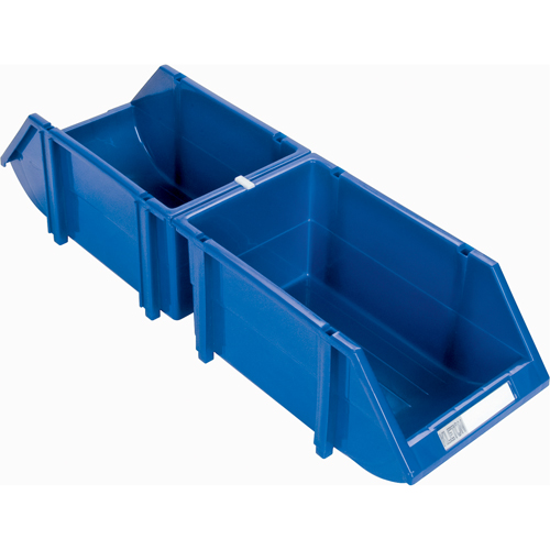 Bac empilable & &agrave; suspendre, 4-13/16" la, 3-3/16" h x 7-1/8" p, Bleu R.M.G. Prévention