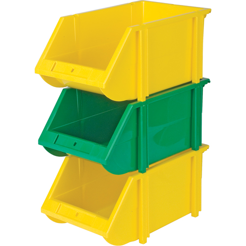 Stack & Hang Bin, 5-7/8" W x 4-11/16" H x 9-13/16" D, Yellow R.M.G. Prévention