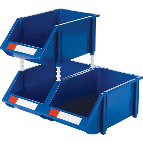 Bac empilable & &agrave; suspendre, 8-3/16" la, 6-3/16" h x 14" p, Bleu R.M.G. Prévention
