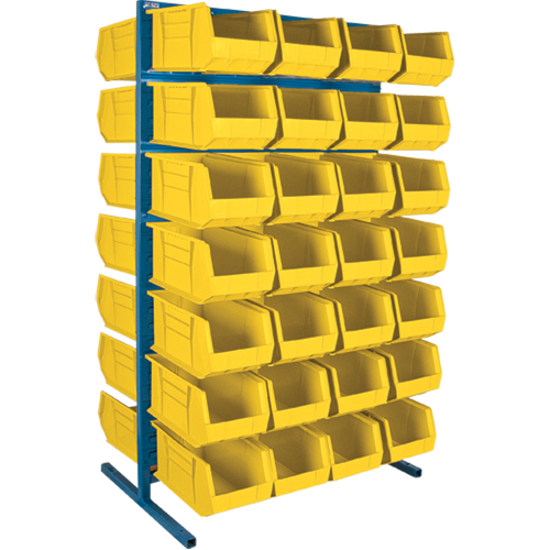 Double-Sided Stationary Bin Rack, 36" W x 24" D x 61" H, 56 Bins R.M.G. Prévention