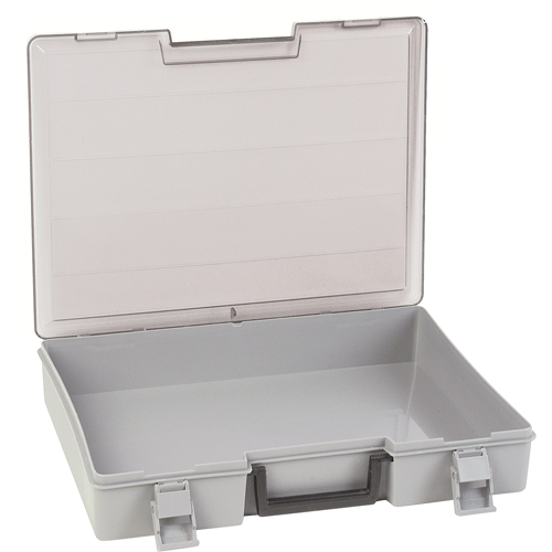 Boîte &agrave; compartiments, Plastique, 15-1/2" la x 11-3/4" p, 2-1/2" h, Gris R.M.G. Prévention