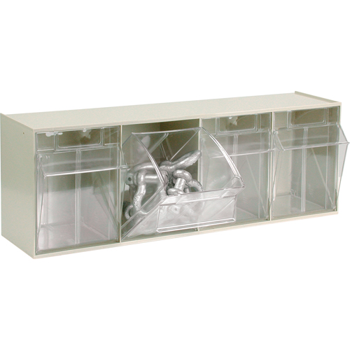 Syst&egrave;me de casiers modulaires Tip-Out, 23-5/8" la x 6-5/8" p x 8-1/8" h, 4 tiroirs R.M.G. Prévention