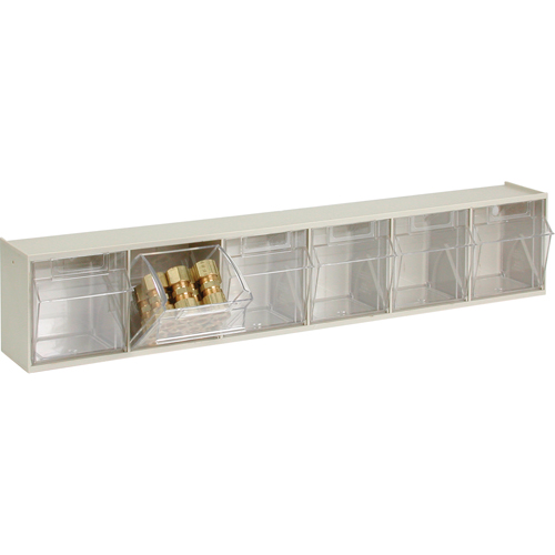Syst&egrave;me de casiers modulaires Tip-Out, 23-5/8" la x 3-5/8" p x 4-1/2" h, 6 tiroirs R.M.G. Prévention