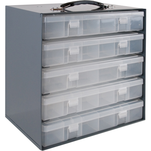 Compartment Box Cabinets, Steel, 5 Slots, 13-1/2" W x 9-1/8" D x 13-1/4" H, Grey R.M.G. Prévention