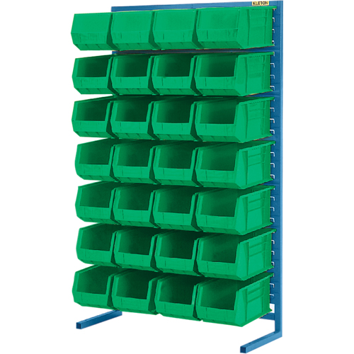 Single-Sided Stationary Bin Rack, 36" W x 12" D x 61" H, 28 Bins R.M.G. Prévention