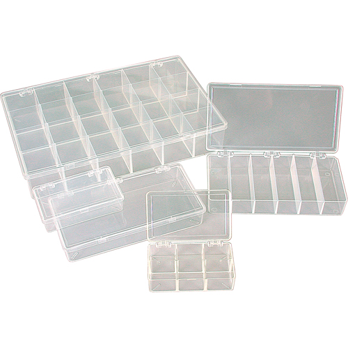 K-Resin Compartment Box, Plastic, 36 Slots, 6-9/16" W x 9-5/8" D x 1-1/2" H, Transparent R.M.G. Prévention