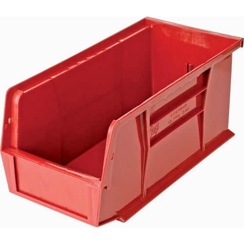 Bacs ultra empilable & suspendable, 5-1/2" la, 5" h x 10-7/8" p, Rouge R.M.G. Prévention