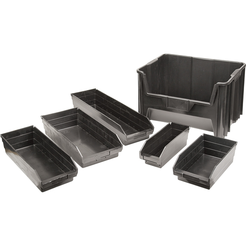 Bacs &agrave; pi&egrave;ces en plastique recycl&eacute;, 4-1/8" la x 11-5/8" p x 4" h, Capacit&eacute; de 30 lb R.M.G. Prévention
