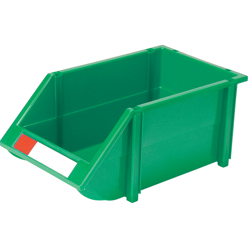 Bac empilable & &agrave; suspendre, 8-3/16" la, 6-3/16" h x 14" p, Vert R.M.G. Prévention