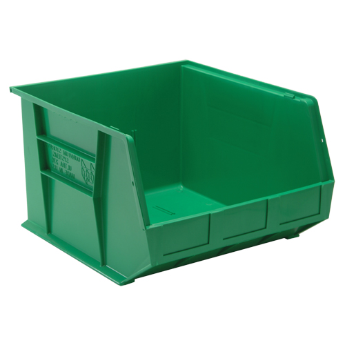 Bacs ultra empilable & suspendable, 16-1/2" la, 11" h x 18" p, Vert R.M.G. Prévention