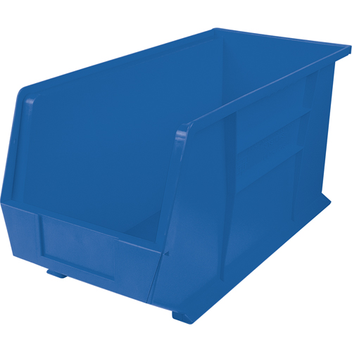 Bacs ultra empilable & suspendable, 8-1/4" la, 9" h x 18" p, Bleu R.M.G. Prévention