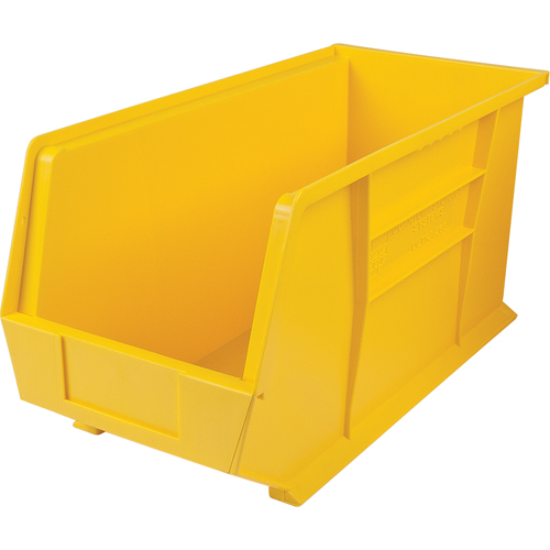 Bacs ultra empilable & suspendable, 8-1/4" la, 9" h x 18" p, Jaune R.M.G. Prévention