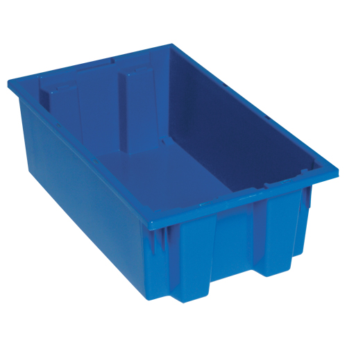 Stack & Nest Totes, 6" x 18" x 11", Blue R.M.G. Prévention