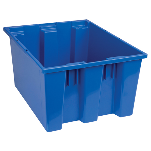 Stack & Nest Totes, 10" x 19.5" x 15.5", Blue R.M.G. Prévention