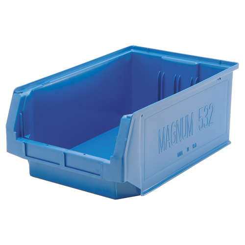 Contenants g&eacute;ants empilables, 12,375" la x 19,75" p x 7,875" h, Bleu R.M.G. Prévention