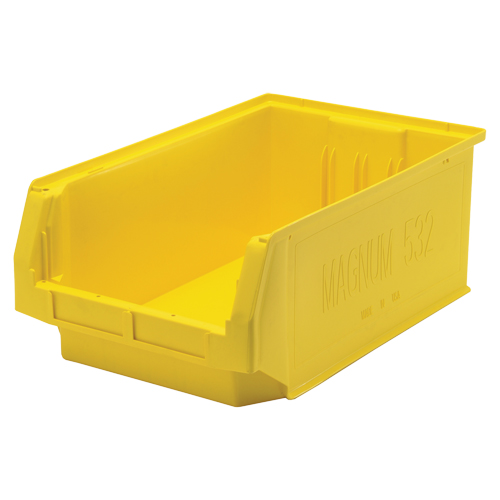 Giant Stacking Containers, 12.375" W x 19.75" D x 7.875" H, Yellow R.M.G. Prévention