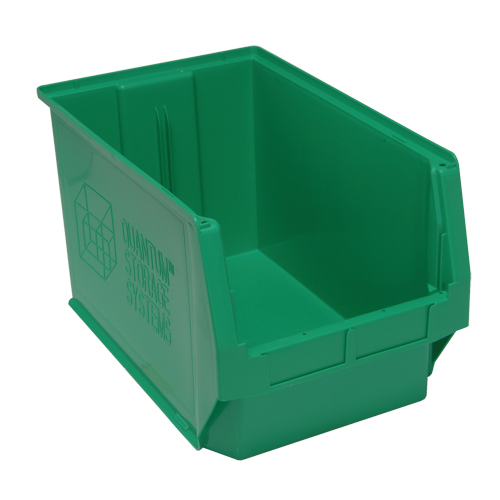 Giant Stacking Containers, 12.375" W x 19.75" D x 11.875" H, Green R.M.G. Prévention