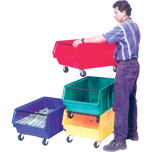 Mobile Giant Stacking Bin, 11-7/8" H x 18-3/8" W x 29" D, 150 lbs. Capacity, Blue R.M.G. Prévention