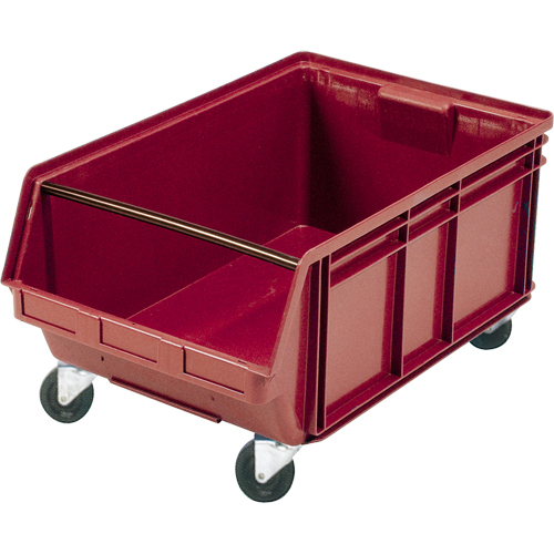 Bac g&eacute;ant empilable et mobile, 11-7/8" ha x 18-3/8" la x 29" p, Capacit&eacute; de 150 lb, Rouge R.M.G. Prévention