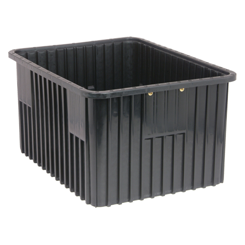 Conductive Dividable Grid Containers, Polypropylene, 17-1/2" W x 22-1/2" D x 8" H, Black R.M.G. Prévention