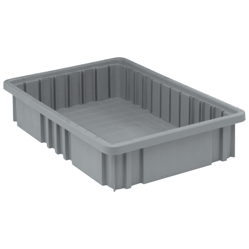Contenants Divider Box, Plastique, 16,5" la x 10,9" p x 3,5" h, Gris R.M.G. Prévention