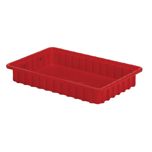 Contenants Divider Box, Poly&eacute;thyl&egrave;ne, 16,5" la x 10,9" p x 2,5" h, Rouge R.M.G. Prévention
