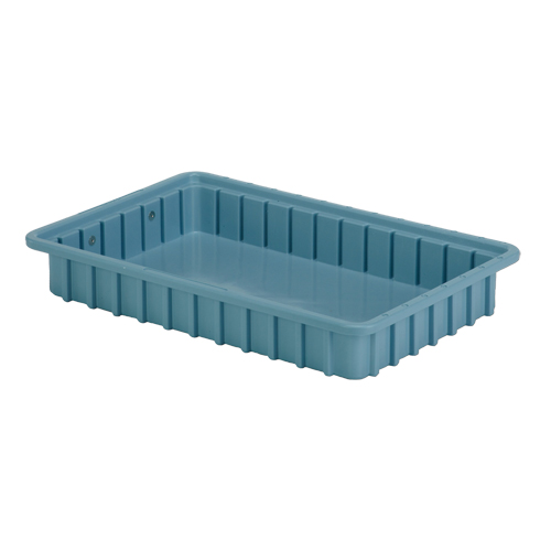 Contenants Divider Box, Poly&eacute;thyl&egrave;ne, 16,5" la x 10,9" p x 2,5" h, Bleu p&acirc;le R.M.G. Prévention