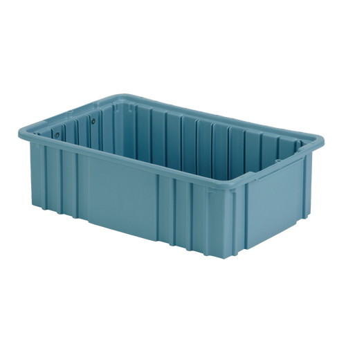 Contenant Divider Box, Poly&eacute;thyl&egrave;ne, 15,5" la x 9,9" p x 5" h, Bleu p&acirc;le R.M.G. Prévention