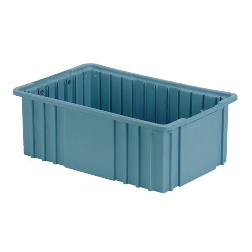 Contenant Divider Box, Poly&eacute;thyl&egrave;ne, 15,5" la x 9,9" p x 6" h, Bleu p&acirc;le R.M.G. Prévention
