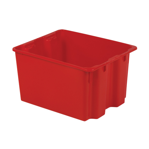 Polylewton Stack-N-Nest&reg; Containers, 12" x 21" x 17", Red R.M.G. Prévention