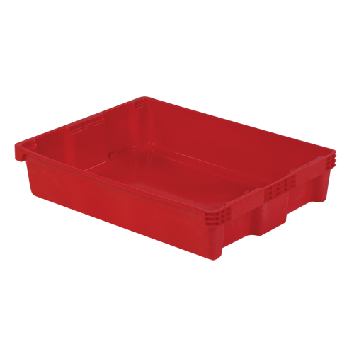 Polylewton Stack-N-Nest&reg; Containers, 6.1" x 29.6" x 22.4", Red R.M.G. Prévention