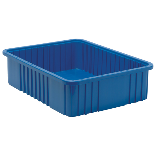 Contenants Divider Box, Plastique, 22,5" la x 17,5" p x 6" h, Bleu R.M.G. Prévention