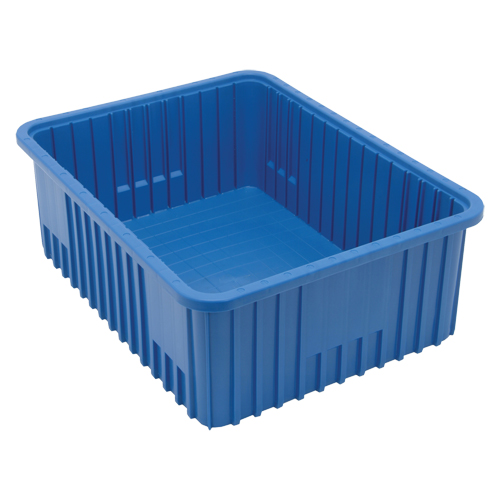 Divider Box&reg; Containers, Plastic, 22.5" W x 17.5" D x 8" H, Blue R.M.G. Prévention