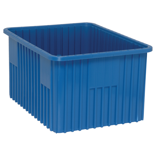 Contenants Divider Box, Plastique, 22,5" la x 17,5" p x 12" h, Bleu R.M.G. Prévention